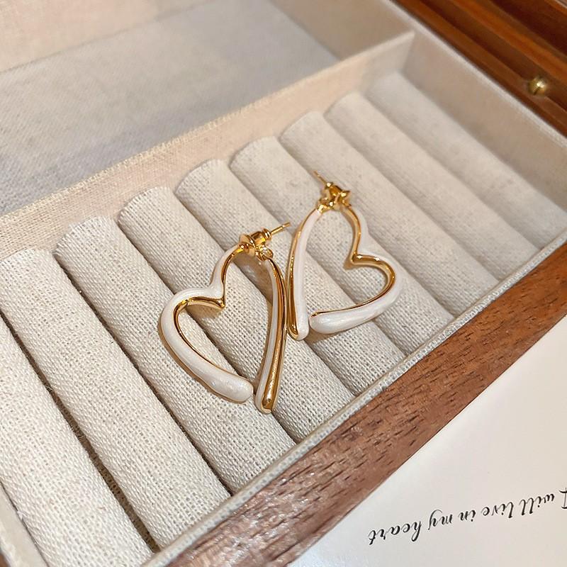 European and American simple love circle earrings fashionable versatile geometric ear buckles earrings earrings women