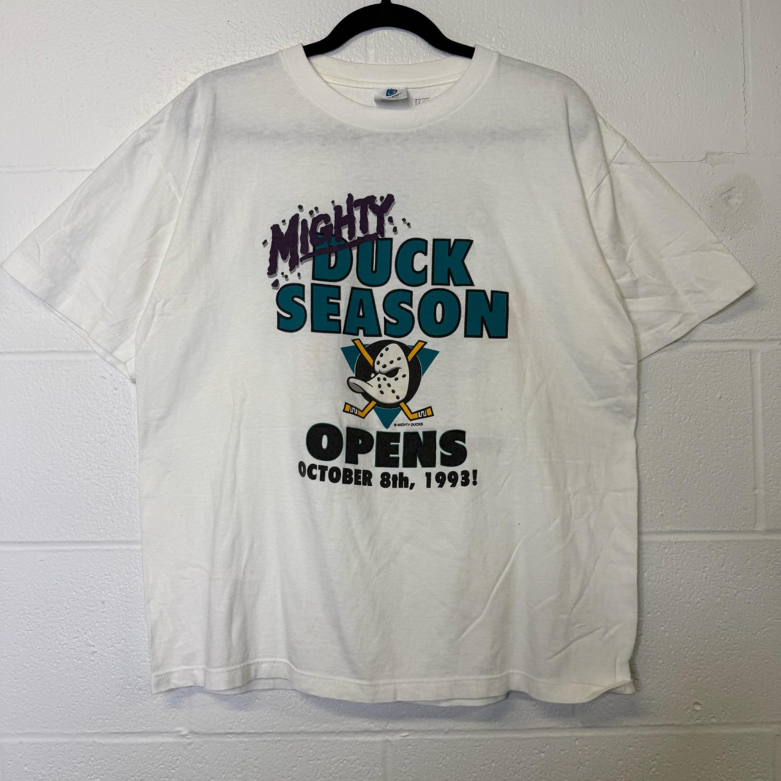 90 s Mighty Ducks T shirt Sz L (B2938) L