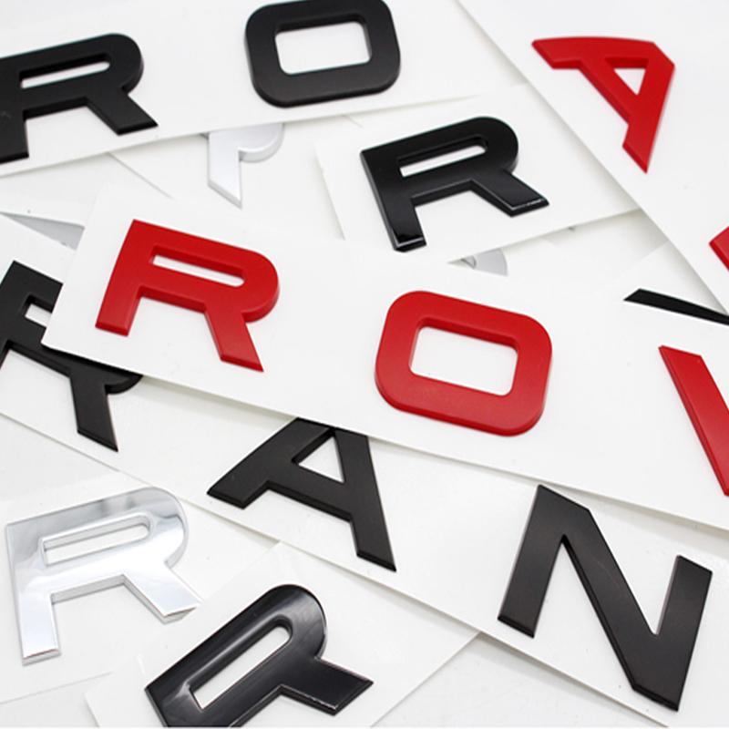 10pcs ABS Chrome Car Styling Trunk Logo Letters Emblem Badge Sticker Cover