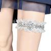 European Lace Garter with Inlaid Crystal Rhinestones for Brides