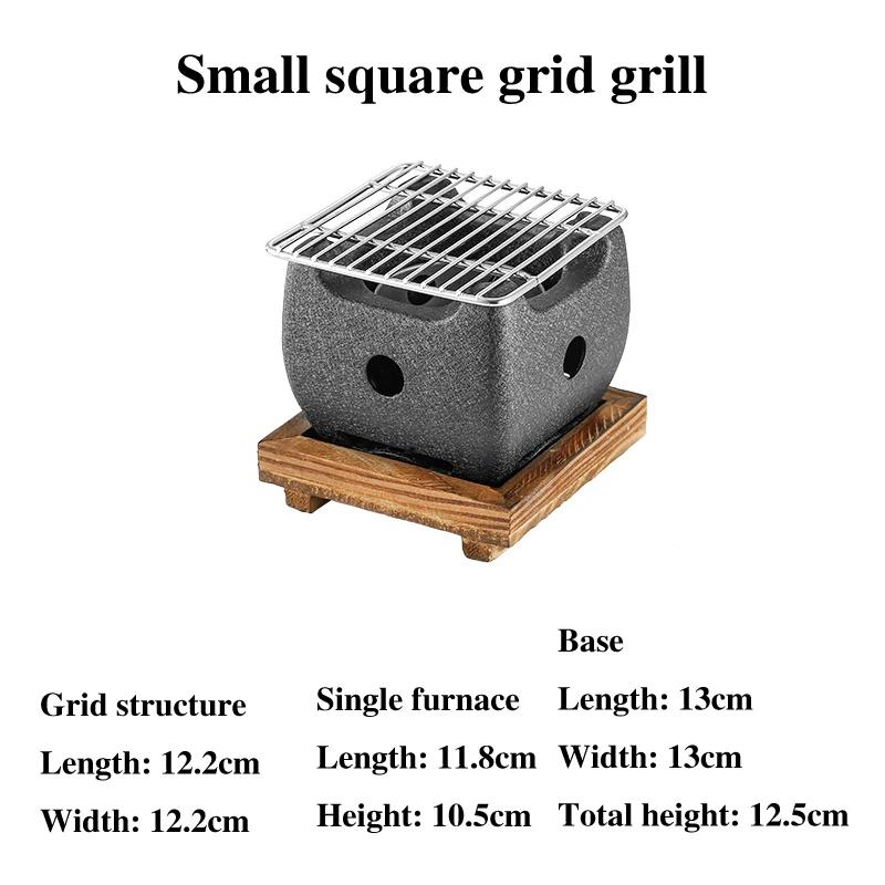 Japanese charcoal grill Aluminum alloy tea cooker Small oven Korean style cast iron barbecue dish portable grill korean bbq