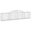 VidaXL Curved Gabion Baskets 4 Pcs 300x30x60/80 Cm Galvanized Iron, Gabion, Gabion Cage, Gabion Wall Basket, Wall of 3146487