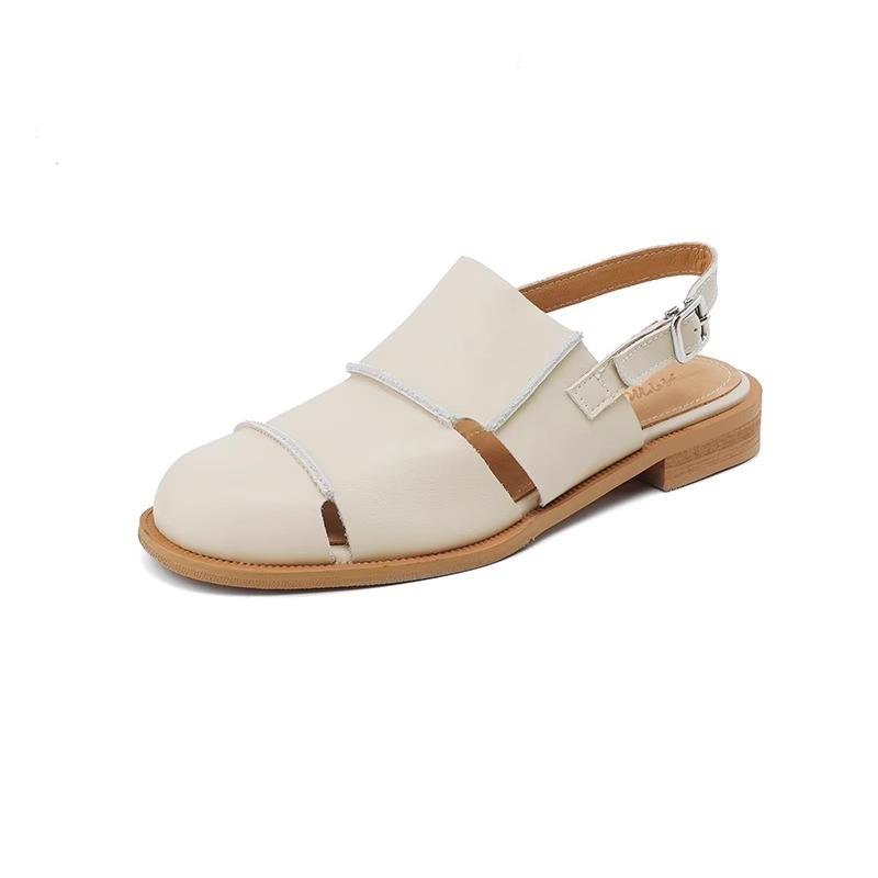 Women's Bag-toe Sandals  Summer Casual and Fashionable Low Heel Shoes Comfortable Closed Toe Women's Shoes  De