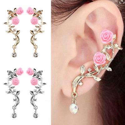 Terrific Women Earrings Non-pierced Flower Portable