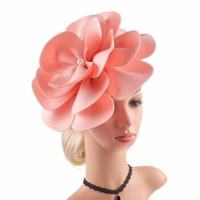 Fashion Headpiece 3D Flower Fascinators Hat Large Flower Formal Tea Party Hats Rose Fascinators Tea Parties