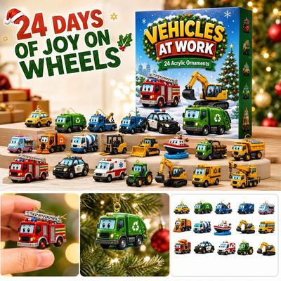 Christmas Advent Calendar Days 2D Vehicle Pendant