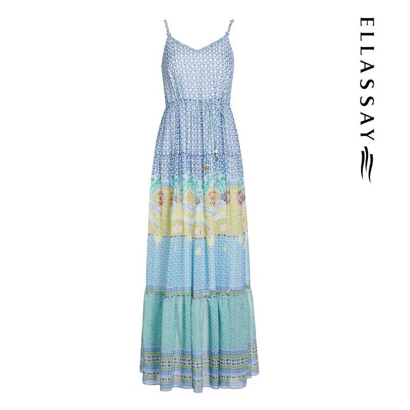 ELLASSAY Women's Soft & Breathable A-Line Strap Dress