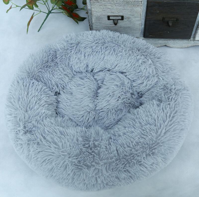 Eryan All-Season Long Plush Round Pet Bed