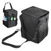 Car Trash Foldable Mini Waterproof Trash Can Hanging Storage Bag Garbage Organizer Box With Adjustable Shoulder Straps Hooks Cords