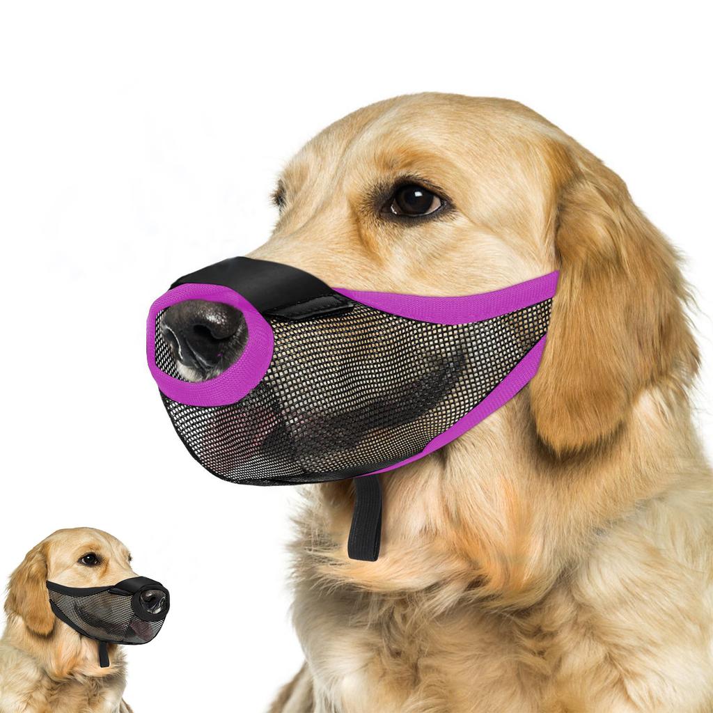 Belüftete Hundemundmaske Leicht zu tragen Bequeme Netz-Maulschlinge Für aggressive Hunde und Kauer Outdoor-Gehen Training