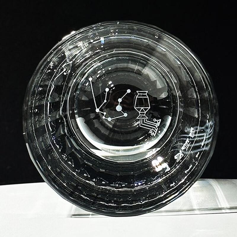 Hand-Carved Crystal Zodiac Whiskey Glass