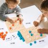 Kids' Arithmetic Battle Board: Fun Addition & Subtraction Game with Blocks for Early Learning