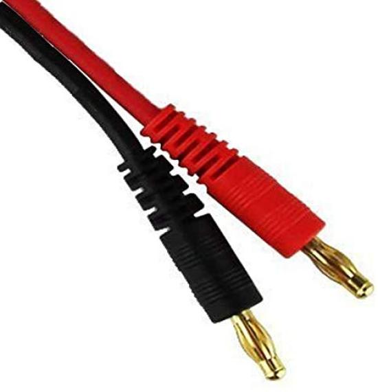 2pcs 4.0mm Banana Male Bullet Connector Plugs to Tamiya Male Connector Adapter Battery Charger Leads with 30cm Silicone Cable
