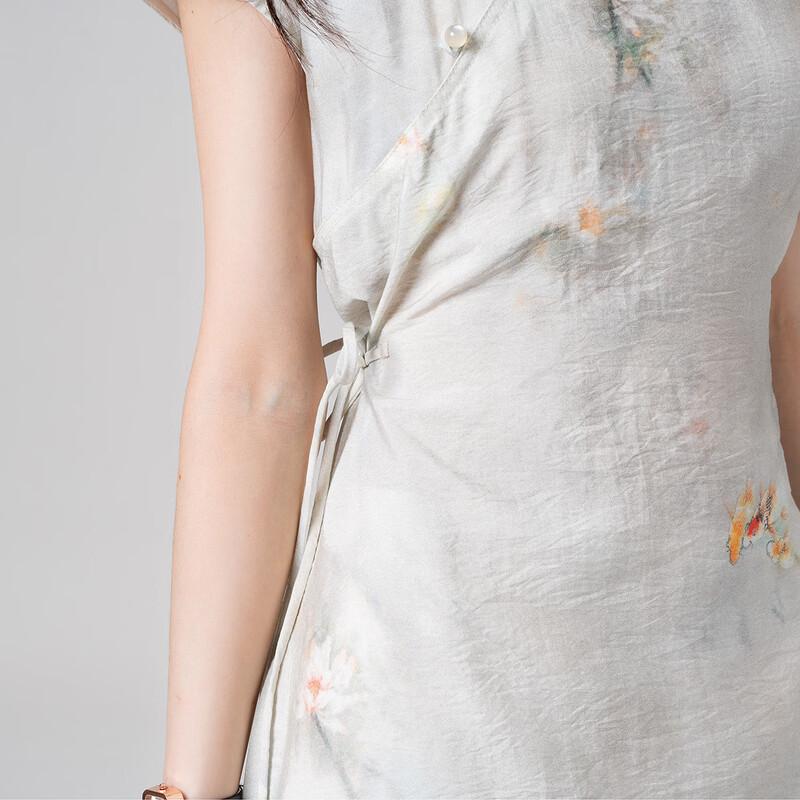 Aiyilian Women's Summer New Chinese Style Qipao Dress