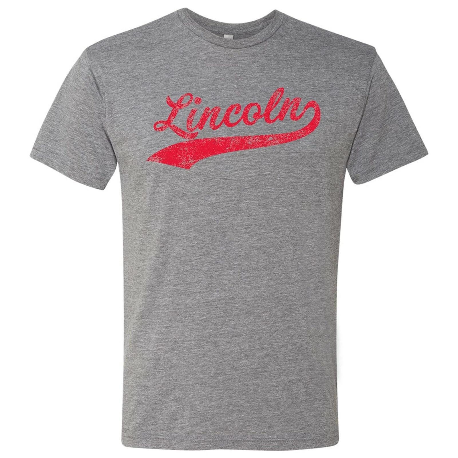 Lincoln City Baseball Script - Baseball Pride Triblend T Shirt - Premium Heather S