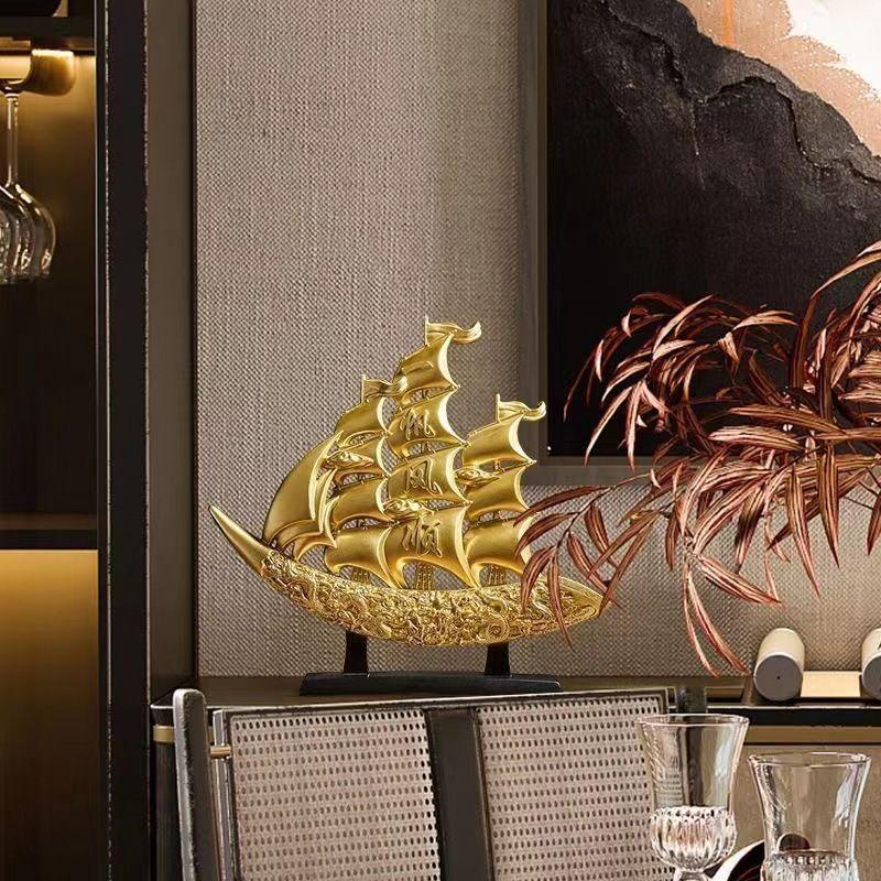 Smooth Sailing Ornament for Home: Wine Cabinet, Entrance, or TV Cabinet Decor