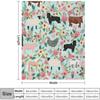 Farm Animal Sanctuary Pig Chicken Cows Horses Sheep Floral Flannel Throw Blanket Warm Shaggy Air Conditioned Blankets for Couch