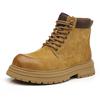 Suede Leather Men's Fashionable Ankle Boots Autumn Winter Male Short Leather Boots Versatile Motorcycle Boots New High Top Botas