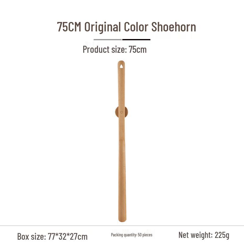 Black Walnut Long-Handled Magnetic Shoehorn: Elderly & Pregnant-Friendly Shoe Lifter Artifact.