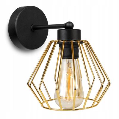 ELEGANT RETRO WALL LAMP WIRE GOLD LOFT