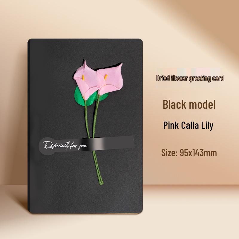 3D Dried Flower Handwritten Greeting Card for Teacher's Day, Love Letters, or Birthday – Perfect for Couples
