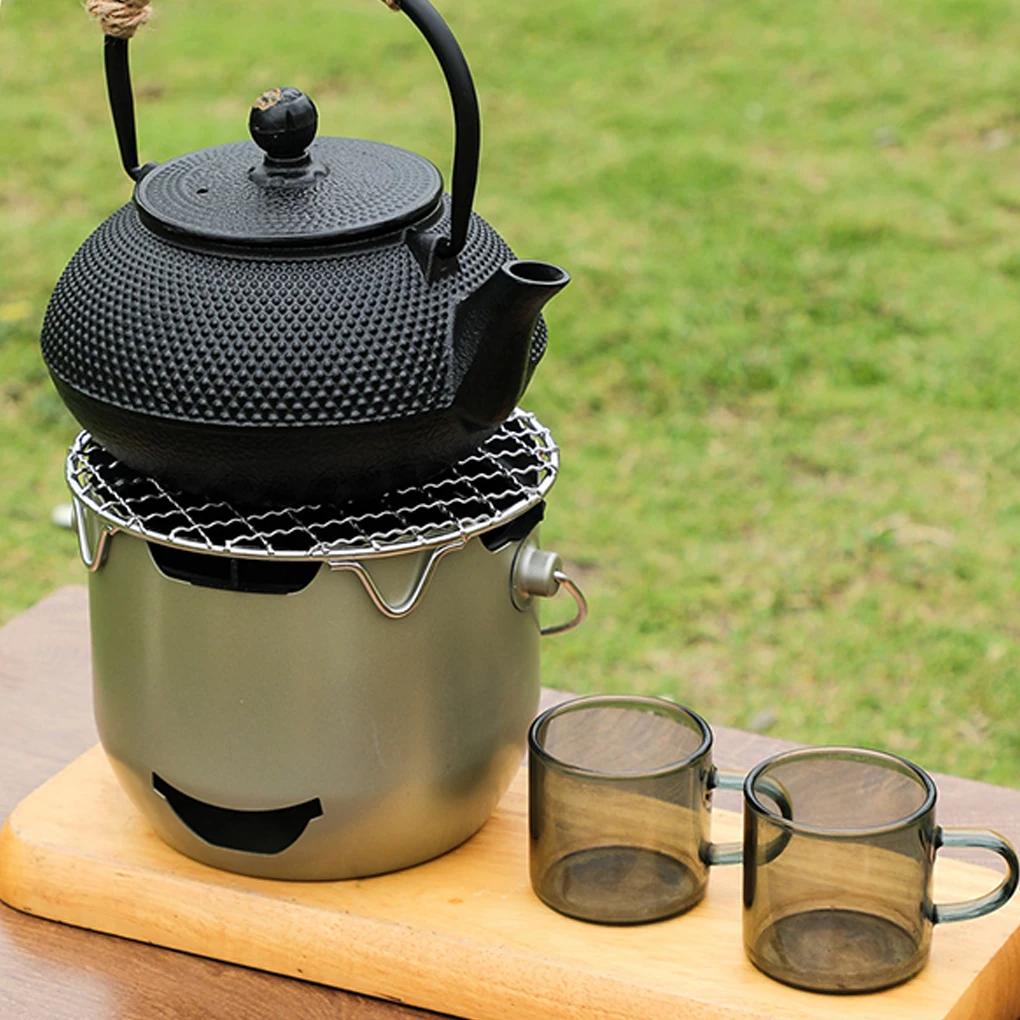 Outdoor Portable Mini Charcoal Stove Household Stainless Steel Oven Charcoal Stove for Tea Making Around The Stove