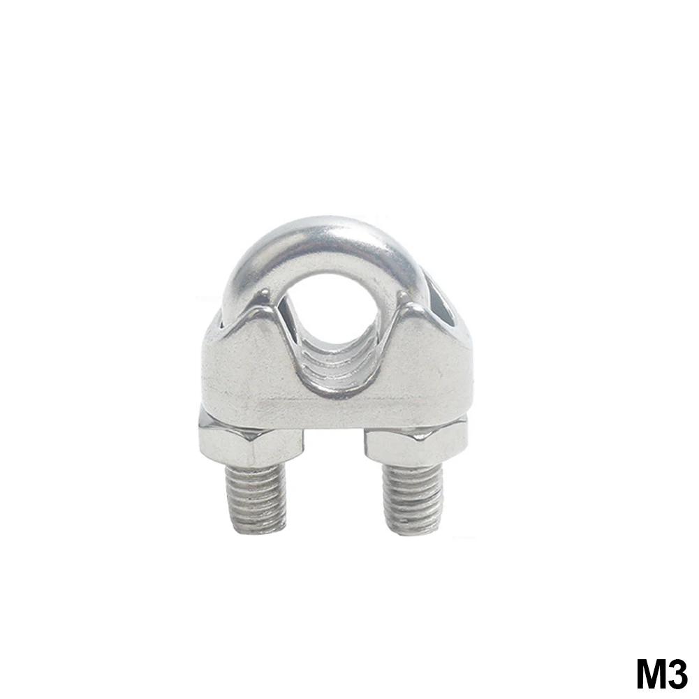 U-Klemme aus Edelstahl 304, Drahtklemmen, Seilklemmen, Kabelschrauben, Takelage-Hardware-Klemmen M2-M18, Schiffsausrüstung