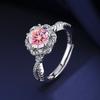 2026 Fashion Live Design Micro-studded Diamond Button Wall Plum Blossom Ring Women's Jewelry