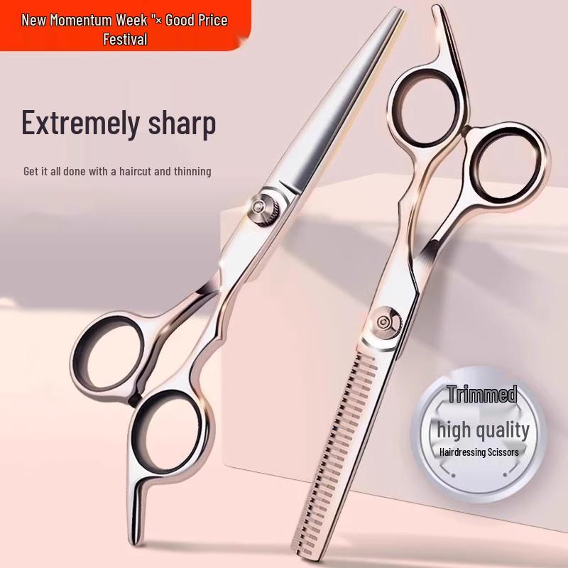Professional Hairdressing Scissors Set: Barber, Thinning, and Bangs Cutting Scissors for Home Use