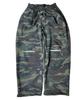 SK8ER ROCK Cut Off Camouflage Sweat Wide Pants ((Khaki))