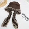 New Winter Windproof Warm Cute Bear Ear Knit Hat With Soft Ear Protection