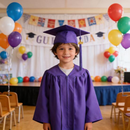 Graduation Gown And Cap Set 2026 Graduation Gown with Hidden Zipper Gold