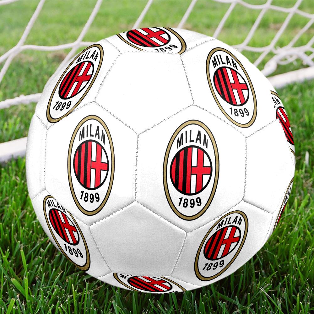 AC Milan Soccer Ball, colorful, suitable for all ages, machine-stitched, PVC material, competition grade, durable and high bounce