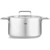 Faitout - fissler - collection pure - 24 cm - 5,7 l - inox recyclé avec couvercle métallique