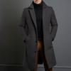 New Men's Solid Color Lapel Single-breasted Trench Coat, Casual European American Style Youth Windbreaker Outerwear, Multiple Colors In Stock