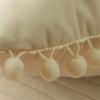 Set of 2 Velvet PIllowcase Solid Cushion Cover with Pom Poms Ball Throw Pillow Covers for Home Bed Sofa Decor 45X45  30X50 Cm