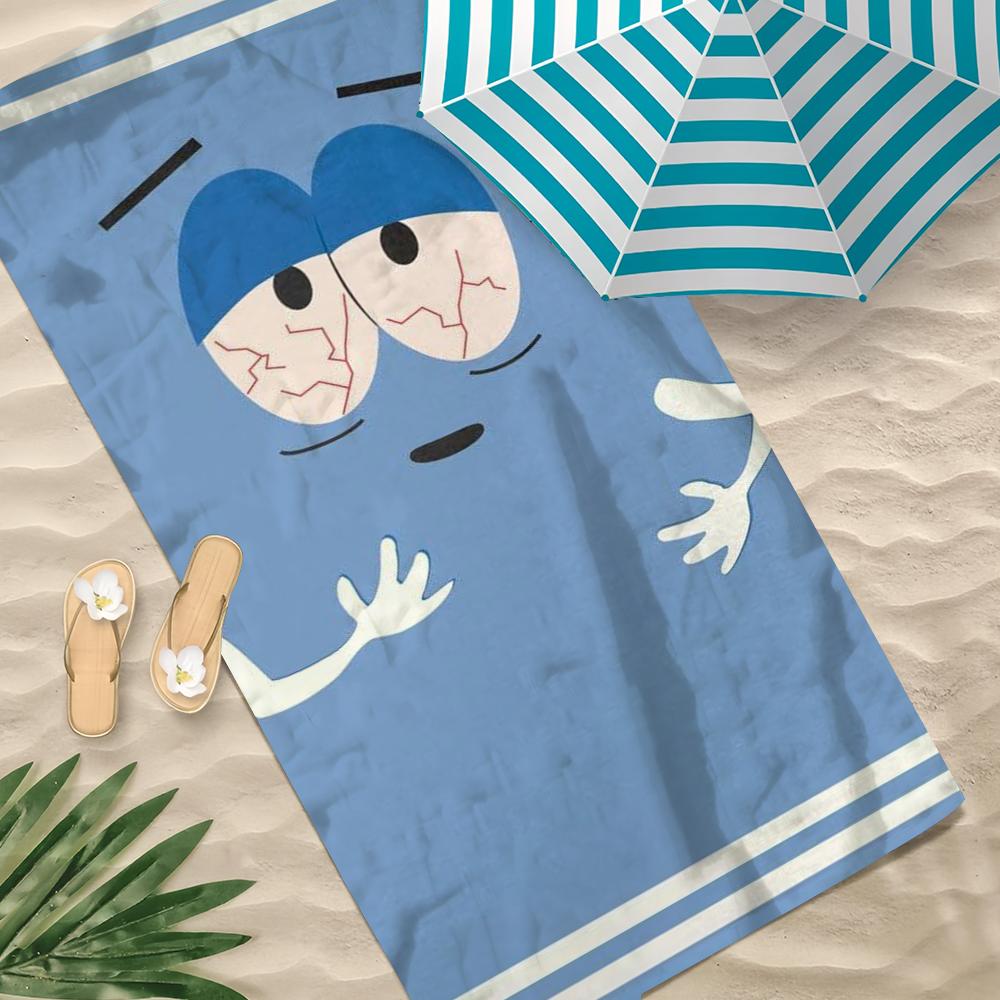 Cartoon Funny T-Towelie Towel Beach Towel Oversized Quick Dry Towel Absorbent Soft Swim BeachTowels for Men Women