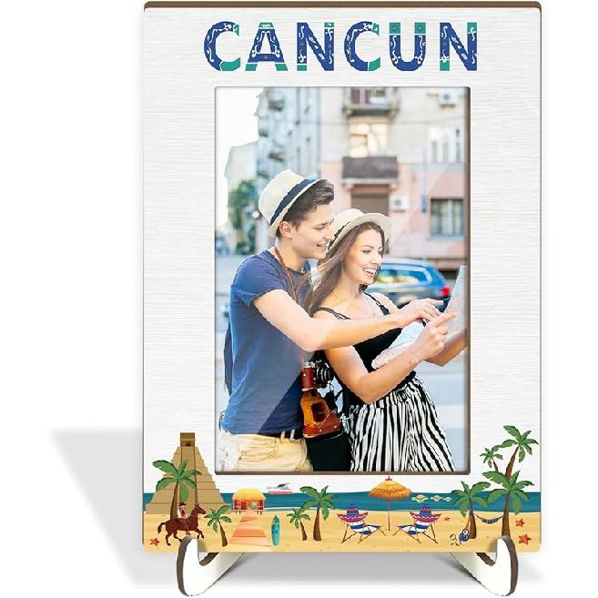 Leopard Print Picture Frames, Decorative Wood Photo Frames Birthday Gifts for Sister Women Girls Mom Daughter Tabletop Display 4x6 Photo Living Room