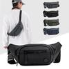 Men's Multi-Pocket Nylon Waist Pack – Convertible Chest Sling for Motorcycle Outdoor Climbing & Sports Use