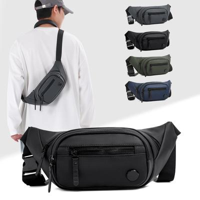 Herren Mehrzweck-Nylon-Hüfttasche – Umwandelbare Brusttasche für Motorrad, Outdoor, Klettern & Sport