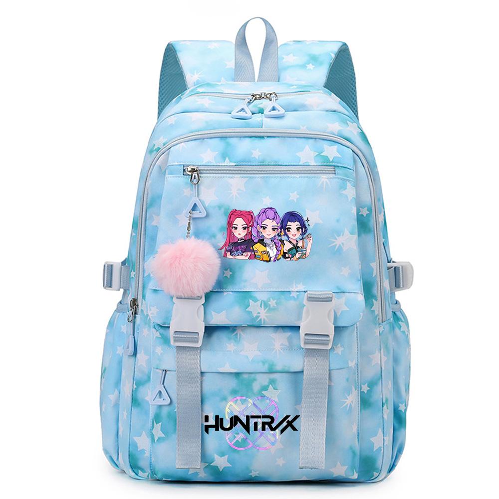 Anime K-Pop Demon Hunters Printed Backpack Large Capacity Bookbag Laptop Unisex Student Boy Girl School Bag Large Capacity Travel Outdoor Bag