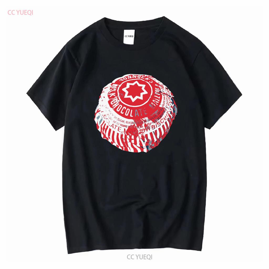 Tunnocks Tea Cake Pop Art Bílé a červené provedení Tričko s dlouhým nebo krátkým rukávem vintage Oprané značkové oblečení Pohodlné