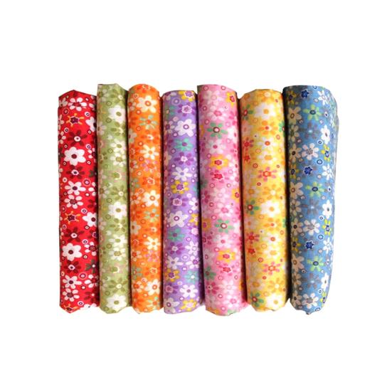 7 Stück 25 cm x 25 cm Blumendruck DIY Patchwork Baumwollstoff Nähen Quilten Tuch