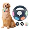 Dog Toys Soccer Ball with Handle Outside Squeaky Floating for Tug of War Dog Tug Toy for Small Mudiem Large Breed Playing Gifts