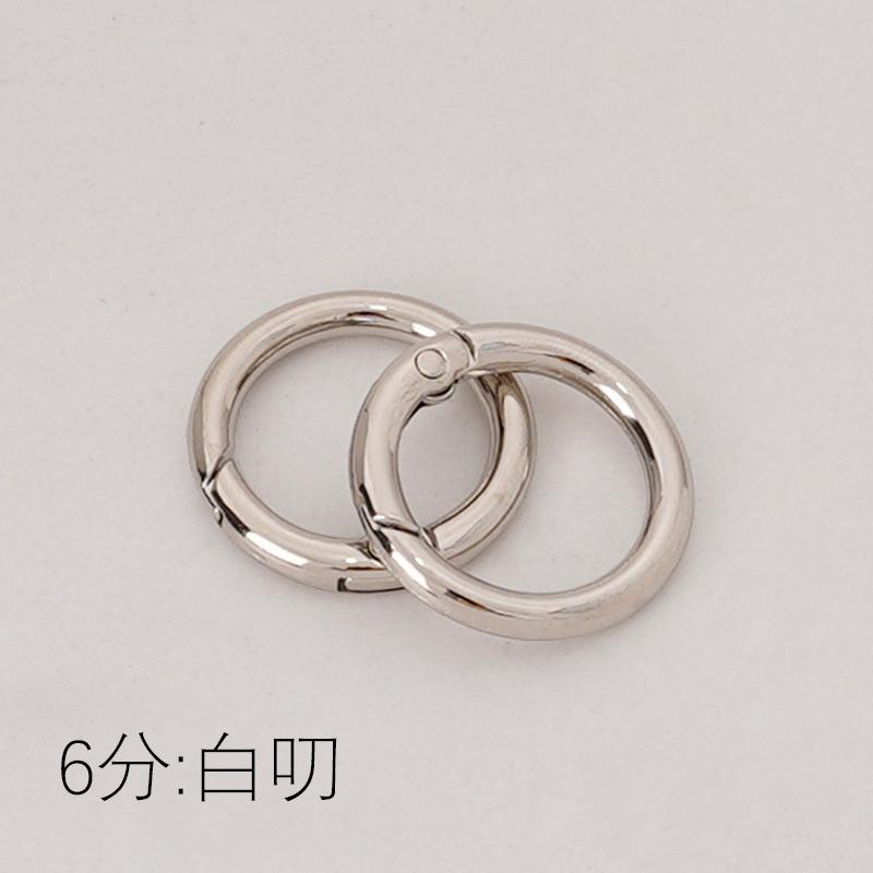DIY Zinc Alloy Spring Ring, Key Ring, Metal Round Ring, Spring Ring, Round Pendant Buckle, Movable Opening Ring