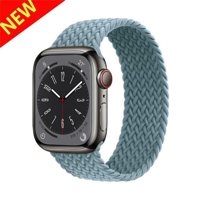 Strap For Apple Watch Band 44mm 40mm 45mm 41mm 49mm 38mm 42mm Elastic Braided Solo Loop Bracelet Iwatch Series 7 Se 3 6 8 Ultra