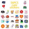 56 Reading Book-Themed Cartoon Text-On-Video Full English Skateboard Guitar Decorative Stickers