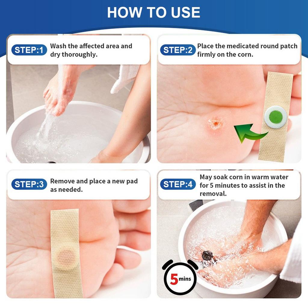 Corns Patch Reduces Corns, Calluses, Spines, Plantar s, Corns Ointment, Corns Ointment, Toe Corns Remover, Foot Calluses Health Patch.