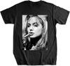 Angelina Jolie Brad Pitt Fihjt Club DVD Punk Ciggy Tshirt Fashion Men Clothing Harajuku Hiphop Streetwear Retro Gothic Style Tee Black