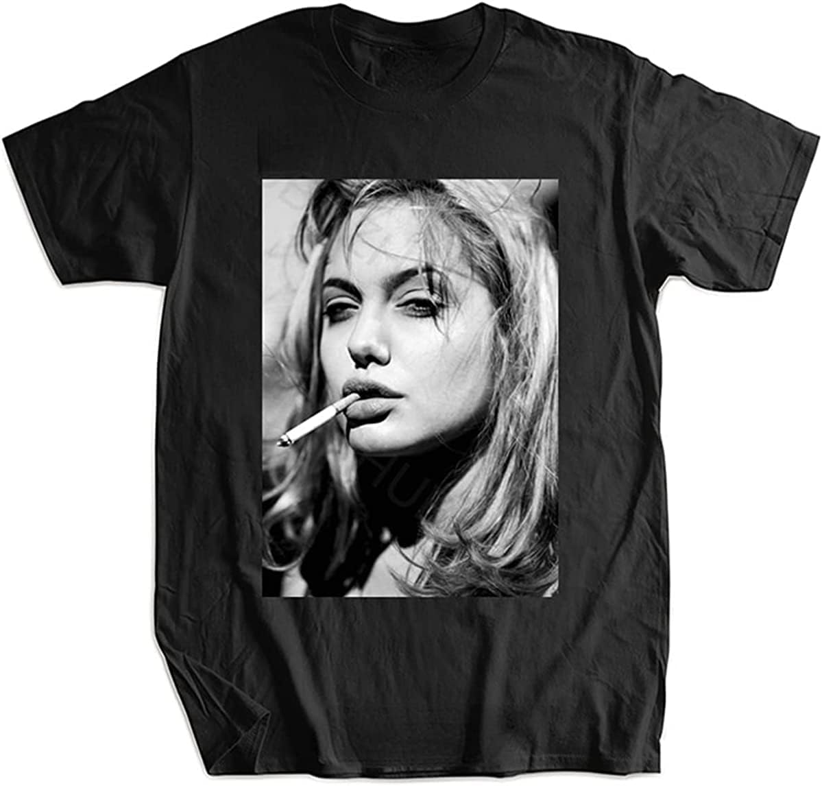 Angelina Jolie Brad Pitt Fihjt Club DVD Punk Ciggy Tshirt Fashion Men Clothing Harajuku Hiphop Streetwear Retro Gothic Style Tee Black XXL чёрный